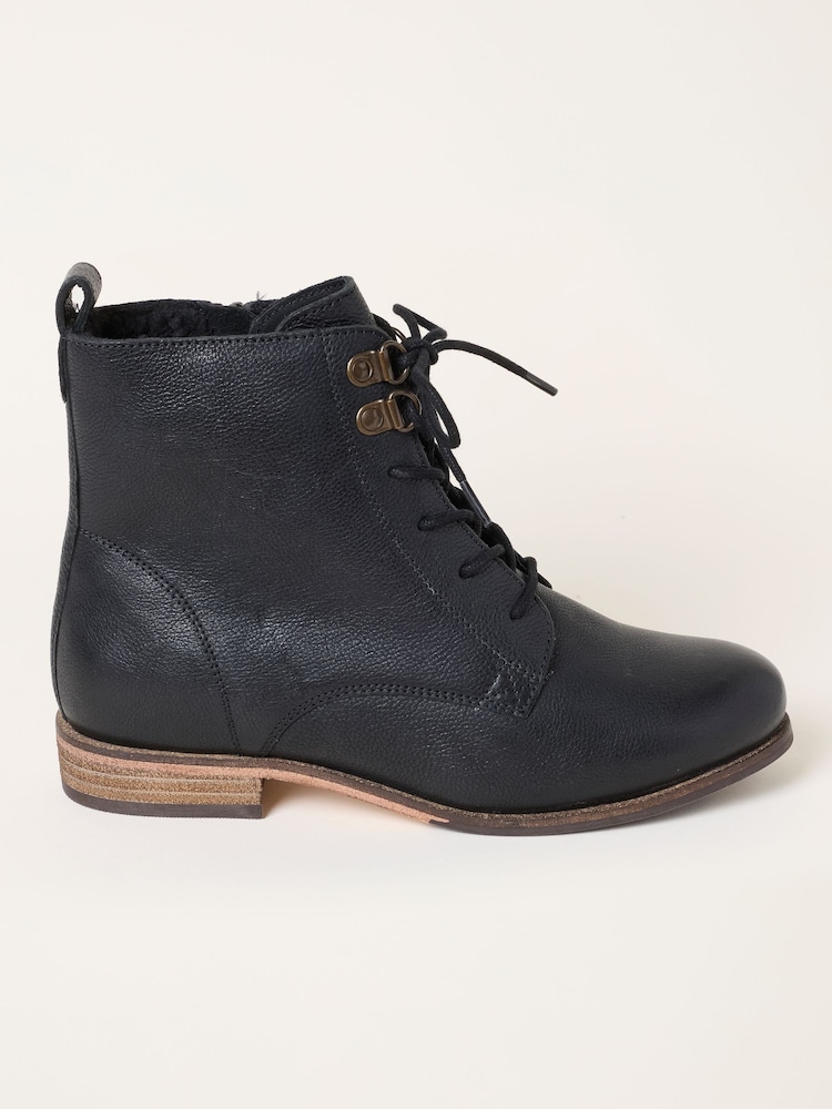 FatFace Camber Black Leather Ankle Boots - Image 1 of 3 FatFace Camber Black Leather Ankle Boots - Image 1 of 3