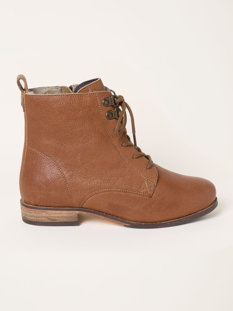 FatFace Camber Tan Brown Leather Ankle Boots - Image 1 of 3 FatFace Camber Tan Brown Leather Ankle Boots - Image 1 of 3