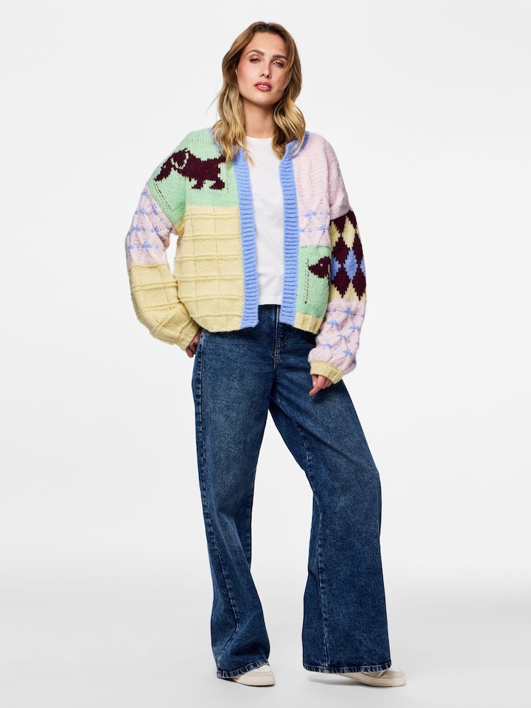 PIECES Colour block Knit Cardigan - صورة 1 من 7