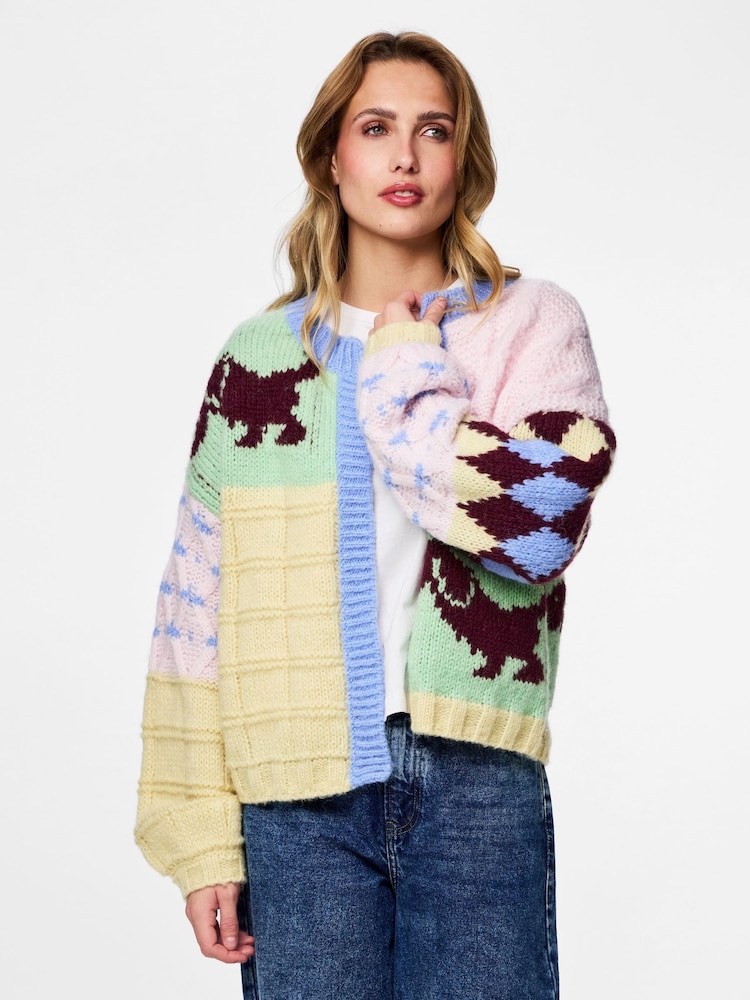 PIECES Colour block Knit Cardigan - صورة 2 من 7