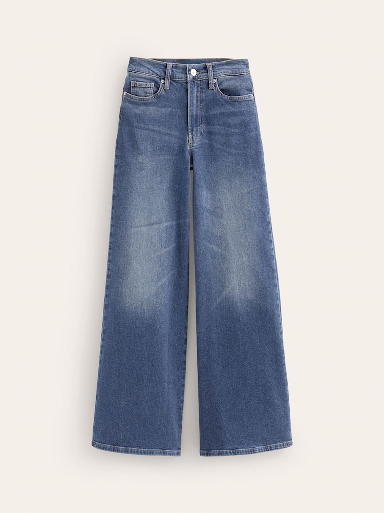 Boden Blue High Rise Wide Leg Jeans - Image 5 of 5