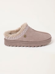 FatFace Lyra Dark Natural Mule Slippers - Image 1 of 3