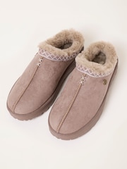 FatFace Lyra Dark Natural Mule Slippers - Image 3 of 3