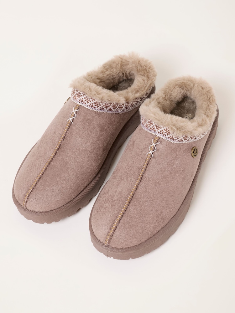 FatFace Lyra Dark Natural Mule Slippers - Image 3 of 3