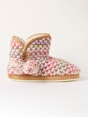 FatFace Sara Multi Knit Slipper Boots - Image 1 of 3