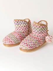 FatFace Sara Multi Knit Slipper Boots - Image 2 of 3