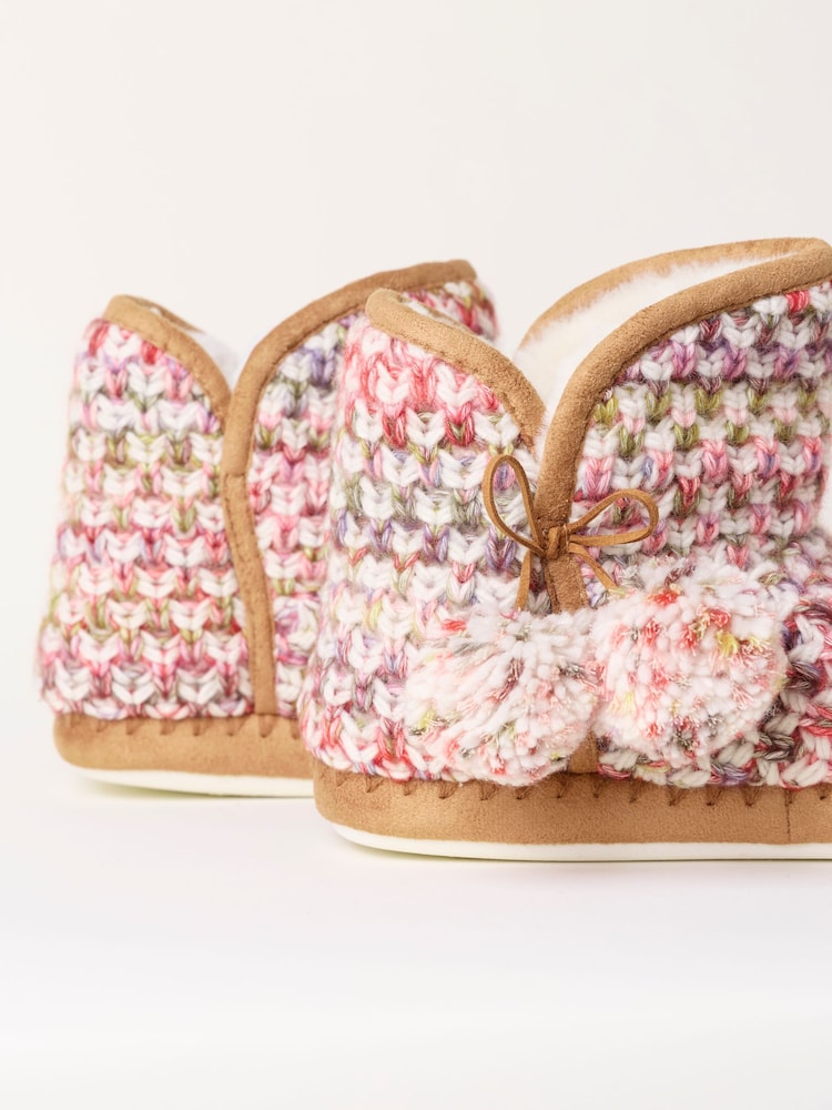 FatFace Sara Multi Knit Slipper Boots - Image 3 of 3 FatFace Sara Multi Knit Slipper Boots - Image 3 of 3