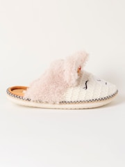 FatFace Novelty Ivory Mule Slippers - Image 3 of 5