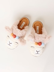 FatFace Novelty Ivory Mule Slippers - Image 4 of 5