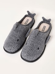 FatFace Novelty Grey Shark Mule Slipper - Image 3 of 3