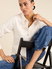 Mona Denim White Shirt - Image 4 of 5