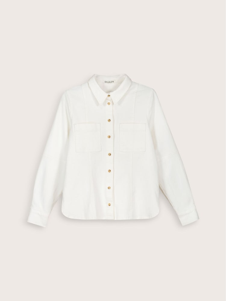 Mona Denim White Shirt - Image 5 of 5