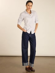 Blaues Hemd mit Baumwollstreifen von Baukjen Nicola - Bild 2 von 4