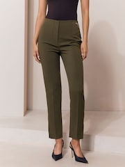 Lipsy Olive Green Petite Tapered Trousers - Image 2 of 6