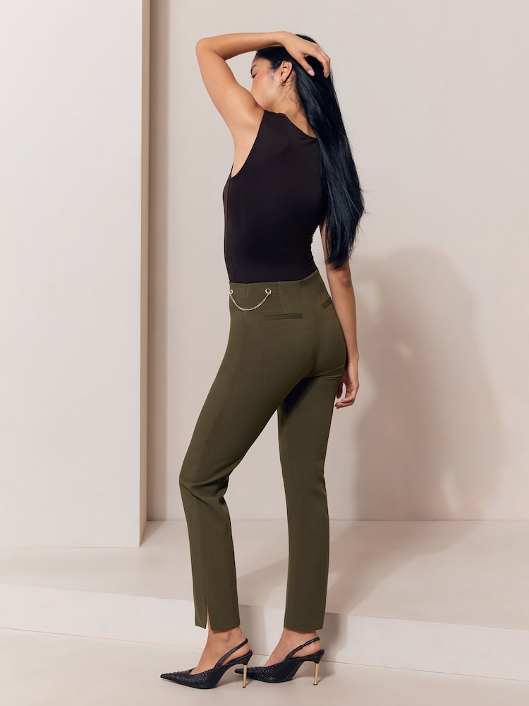 Lipsy Olive Green Petite Tapered Trousers - Image 6 of 6 Lipsy Olive Green Petite Tapered Trousers - Image 6 of 6