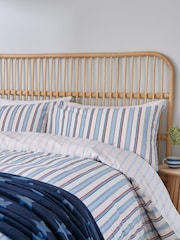 Helena Springfield Blue Elwood Stripe Cotton Duvet Set - Image 2 of 5