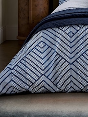 Bedeck of Belfast Indigo Kayah 200 Thread Count Duvet Set - Image 3 of 5