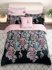 Ted Baker Navy Blue Wisteria 200 TC Cotton Sateen Duvet Set - Image 1 of 5