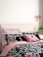 Ted Baker Navy Blue Wisteria 200 TC Cotton Sateen Duvet Set - Image 3 of 5
