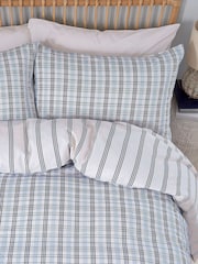 Helena Springfield Navy Jones Check Brushed Cotton Duvet Set - Image 4 of 5
