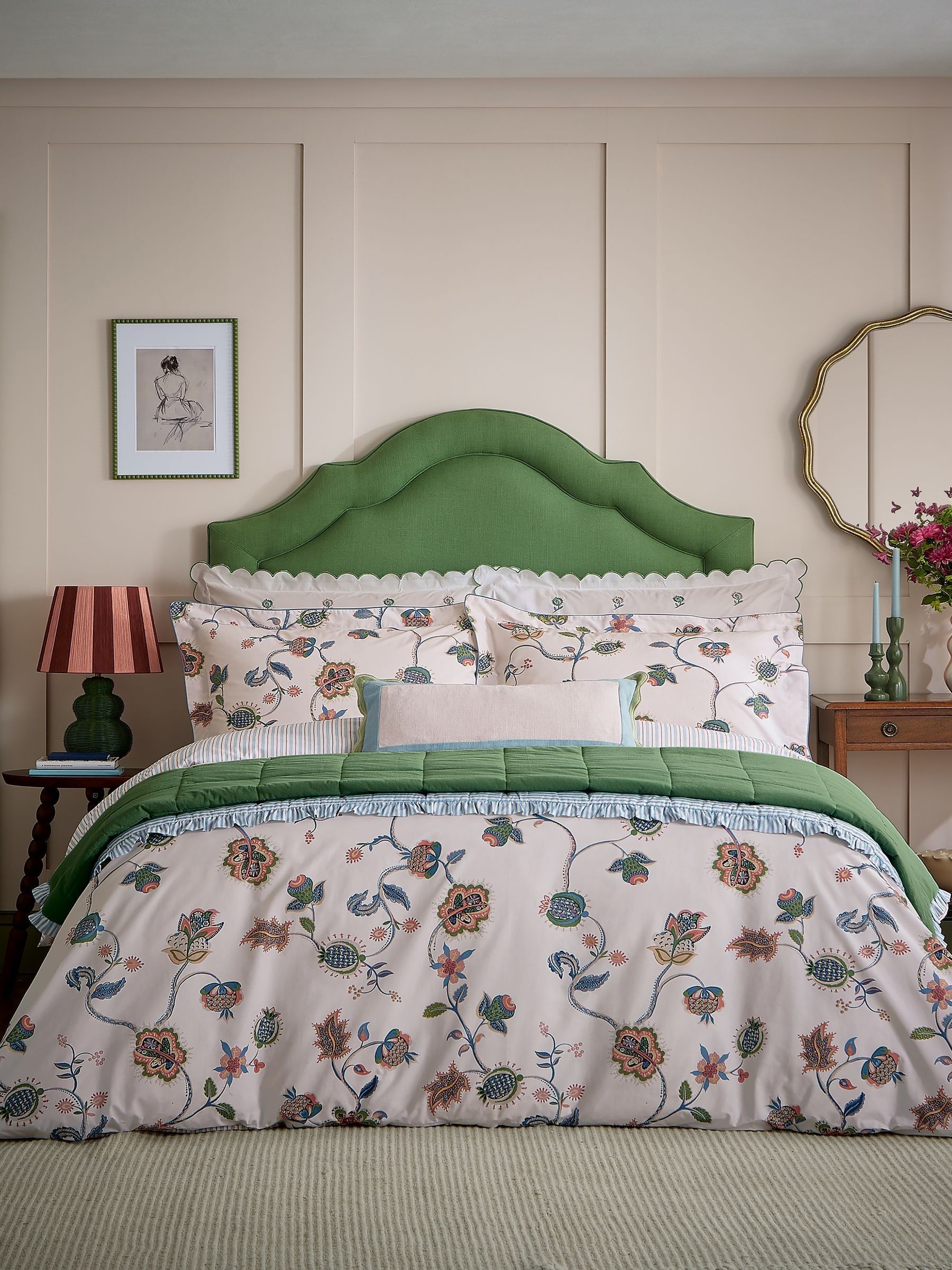 Joules Multi Tree Of Life 100% Cotton Duvet Set