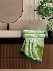 Ted Baker Green Rossi Geo Cotton Towel - Image 1 of 3