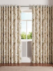 Ted Baker Neutral Cabana Blackout Lined Eyelet Curtains - Image 2 of 4