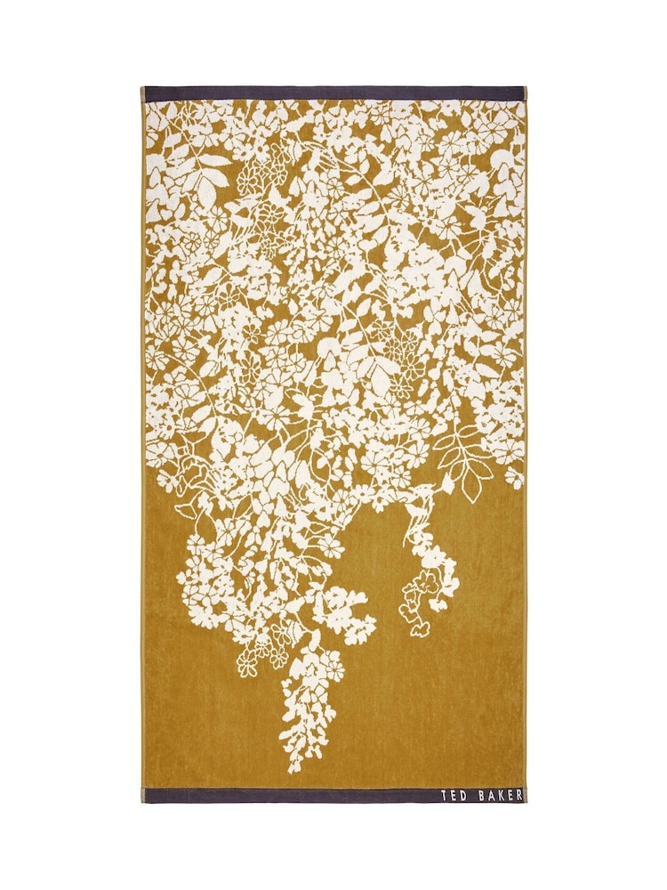Ted Baker Gold Wisteria Cotton Towel - Image 3 of 3 Ted Baker Gold Wisteria Cotton Towel - Image 3 of 3