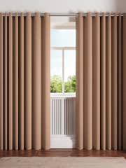 Ted Baker Terracotta Palm Geo Blackout Lined Eyelet Curtains - Image 1 of 4