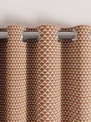 Ted Baker Terracotta Palm Geo Blackout Lined Eyelet Curtains - Image 3 of 4