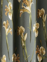 Ted Baker Charcoal Wild Iris Blackout Lined Eyelet Curtain - Image 3 of 4