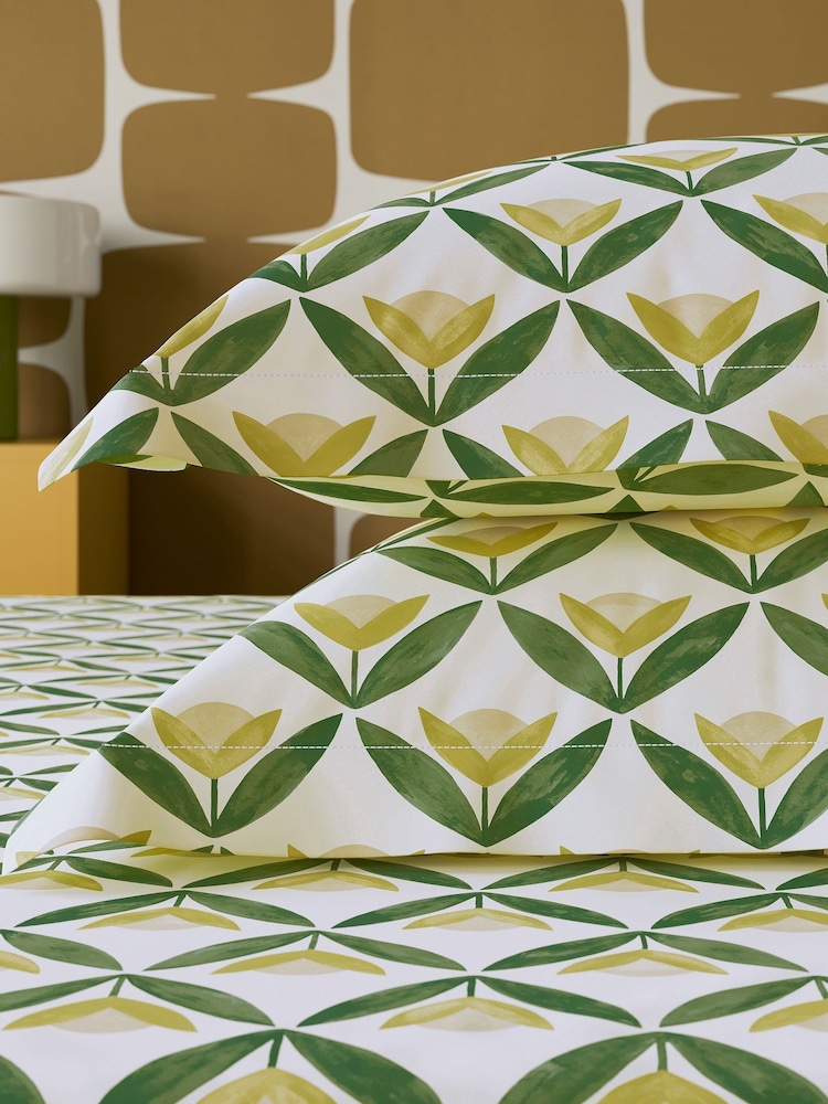 Scion Green Tulip Trellis Cotton Duvet Set - Image 5 of 5