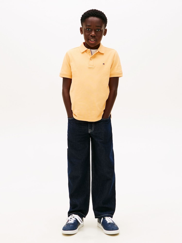 Tommy Hilfiger Orange Essential Regular Fit Signature Polo Shirt - Image 2 of 5