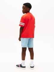 Tommy Hilfiger Stripe Sleeve Jersey T-Shirt - Imaginea 3 din 5