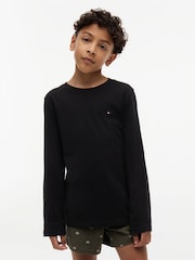 Tommy Hilfiger Black/White Long Sleeve T-Shirt 2 Pack - Image 6 of 6