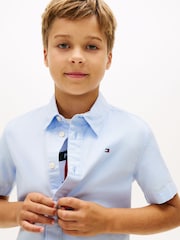 Tommy Hilfiger Blue Stretch Oxford Shirt - Image 5 of 6