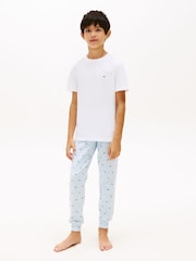 Hvit - Tommy Hilfiger Signature Rund hals Lounge T-skjorter 2 Pakke - Bilde 4 av 5