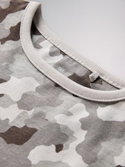 The Set 4 Pack Camo Print Relaxed Fit Pyjamas Grey - Image 10 of 11