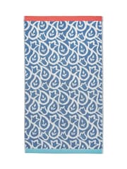 Land & Shore Blue or Red Corrie Cotton Towel - Image 2 of 2