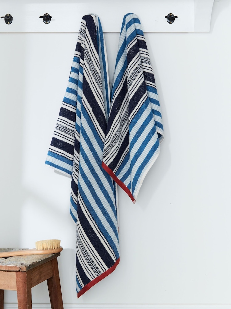 Helena Springfield Blue or Red Beach House Stripe Towel - Image 1 of 3 Helena Springfield Blue or Red Beach House Stripe Towel - Image 1 of 3