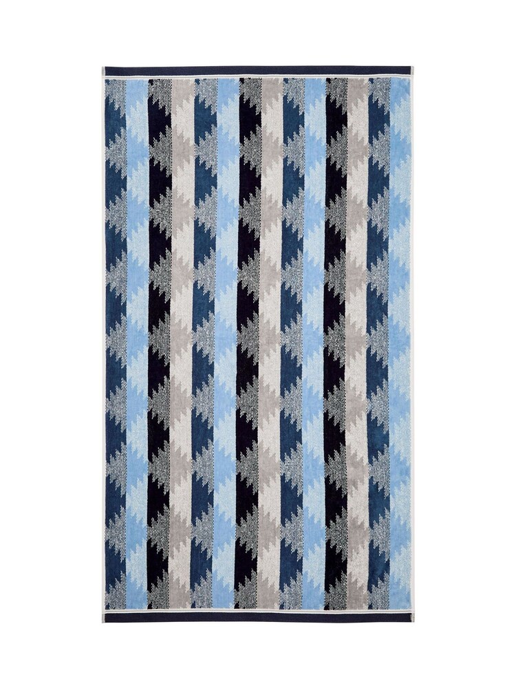 Bedeck of Belfast Indigo Kayah Cotton Towel - Image 2 of 2 Bedeck of Belfast Indigo Kayah Cotton Towel - Image 2 of 2