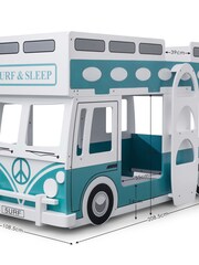 Julian Bowen White  Green Campervan Bunk Bed - Image 6 of 6