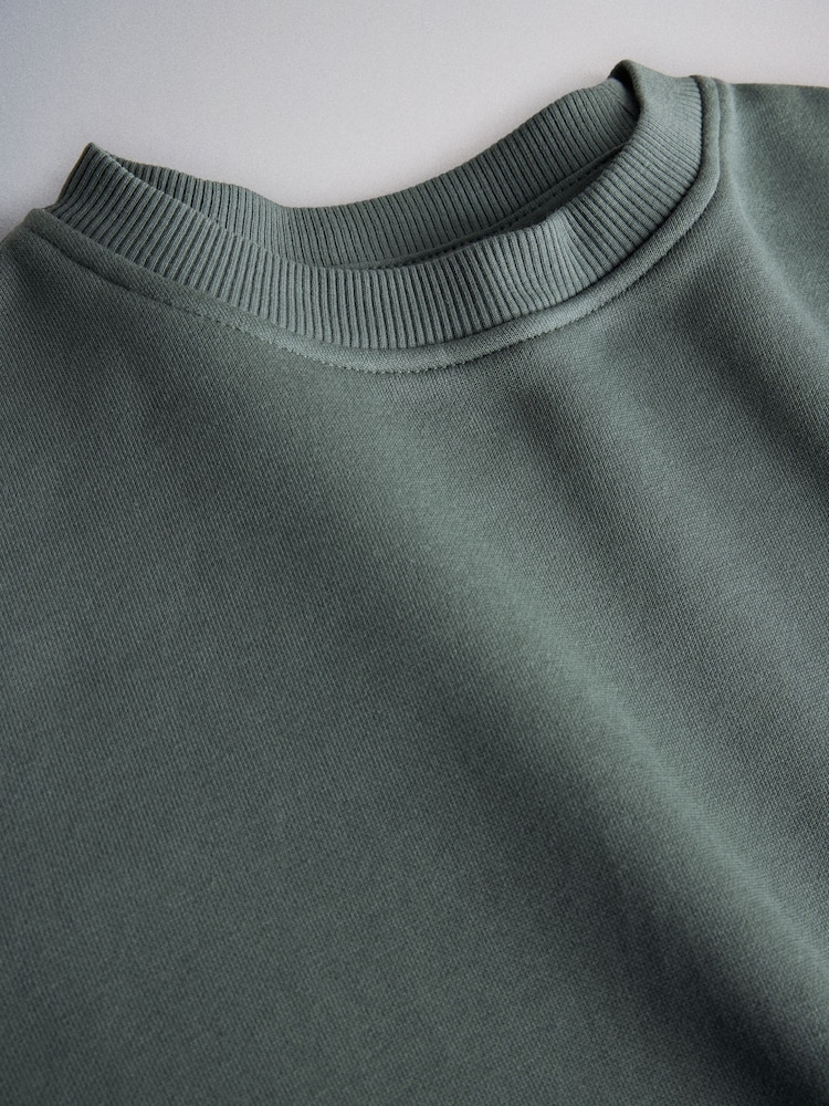 The Set 5 Piece Set Hoodie, Crew Sweat, Joggers and T-Shirt Green/Grey - Image 8 of 8