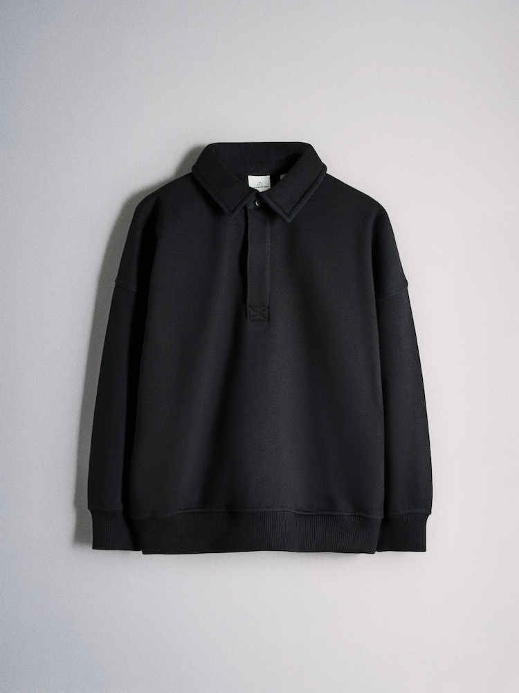 The Set 3 Pack Collared Sweat Top Black/Green - Image 2 of 6 The Set 3 Pack Collared Sweat Top Black/Green - Image 2 of 6