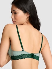 Victoria's Secret Pink Soft Sage Green T Shirt Lace Trim Bra - Image 2 of 2