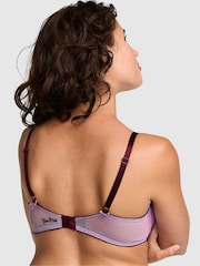 Victoria's Secret Pink Lilac Purple Push Up Pop Stitch Embroidery Bra - Image 2 of 2