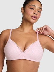 Victoria's Secret PINK Petal Pink Non Wired Push Up Lace Trim Bra - Image 1 of 2