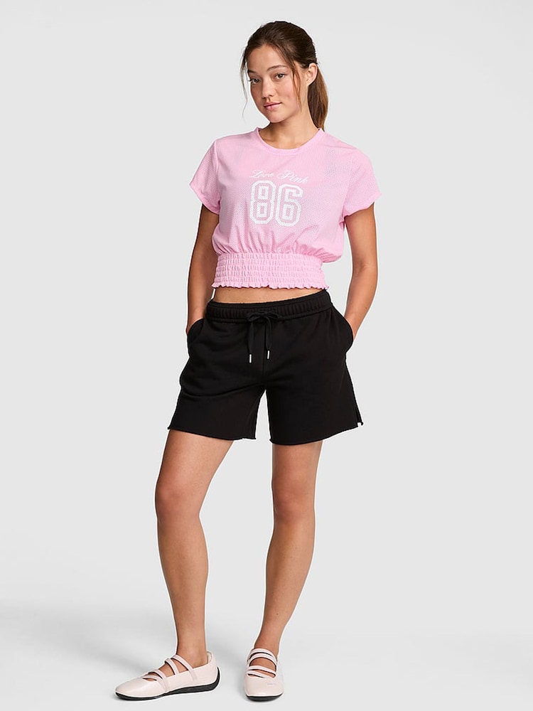 Victoria's Secret Pink Black Fleece Shorts - Image 1 of 2 Victoria's Secret Pink Black Fleece Shorts - Image 1 of 2
