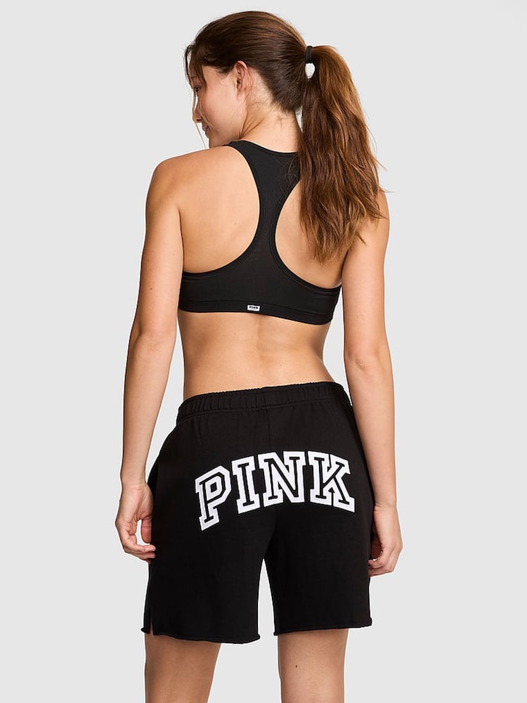 Victoria's Secret Pink Black Fleece Shorts - Image 2 of 2 Victoria's Secret Pink Black Fleece Shorts - Image 2 of 2
