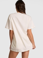 Victoria's Secret Pink Cozy White Oversized T-Shirt - Image 2 of 2